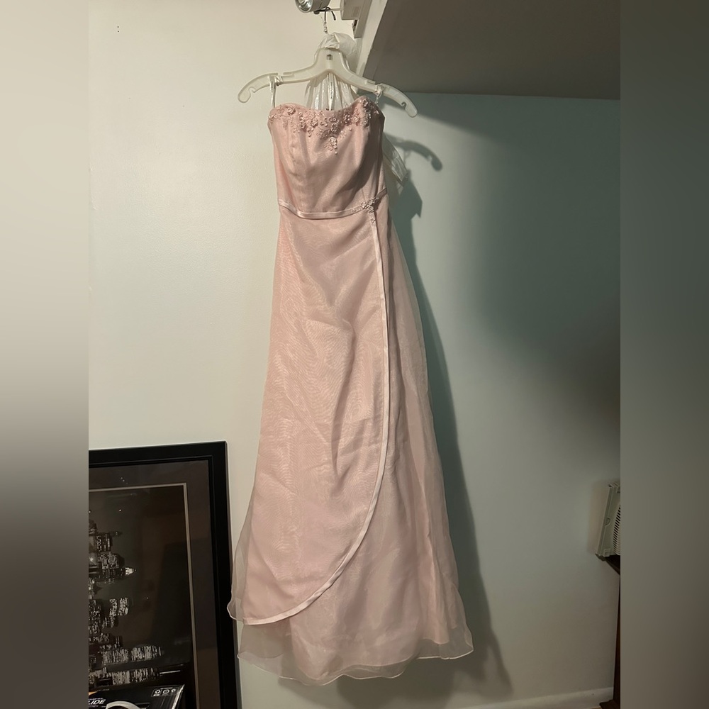 Baby Pink strapless formal dress